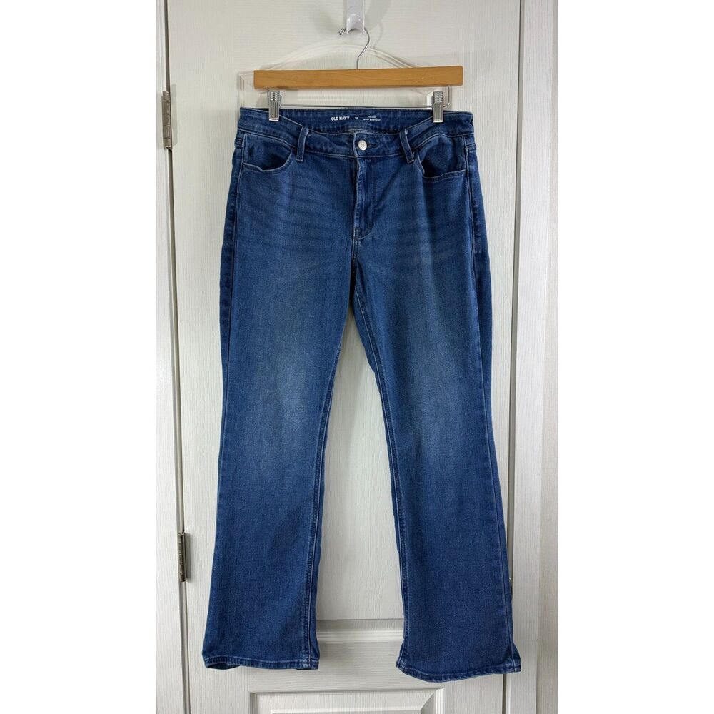 Old Navy Womens 10 Mid Rise WOW Boot Cut Jeans Medium Wash Stretch Denim